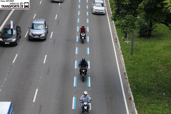 Faixa Azul para motos em SP reduz acidentes com vítimas em 71%