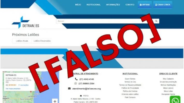 Golpe do Leilão: Detran alerta para site falso e orienta cidadãos a fazerem denúncias